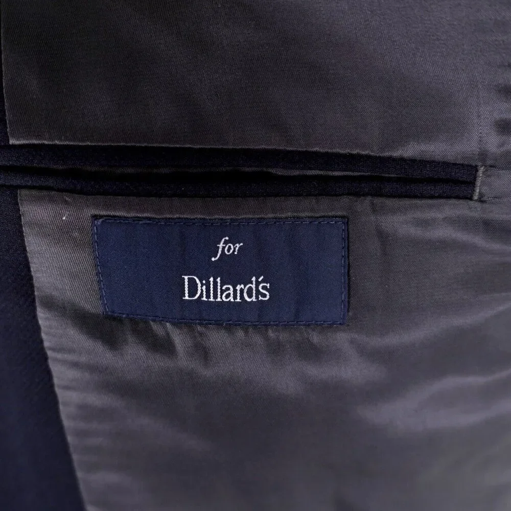 Hart Schaffner Marx Blue Thick Wool 2 Silver Button Blazer 44L‎ / Slim 46L